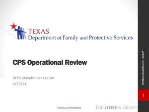 CPS Operational Review - Texas Department of Family and