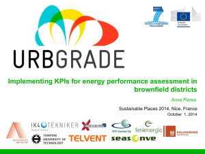 Implementing KPIs for energy performance assessment in
