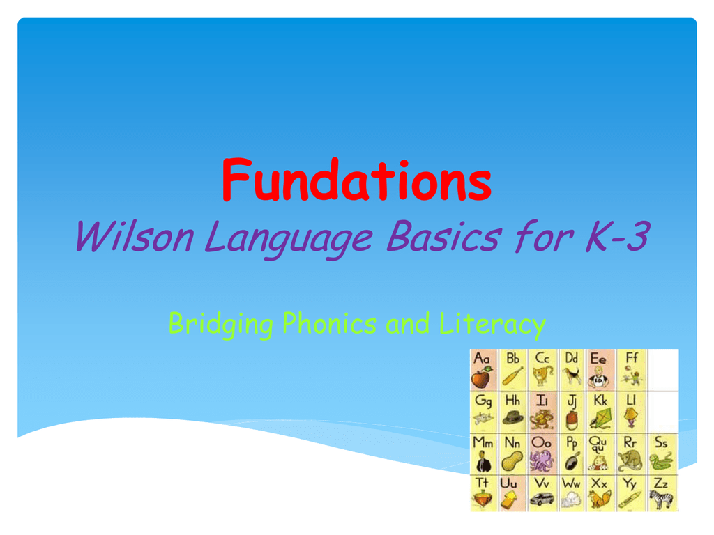 Fundations Pocket Chart