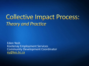 Collective Impact: Theory and Practice, a case study in