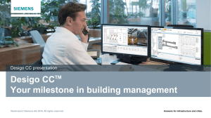 Desigo CC Your milestone in building management