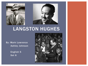Langston Hughes English Presentation Set 6 1