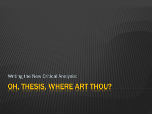 How to Write a New Critical Analysis