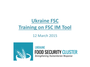 Ukraine FSC IM Tool Training PPT