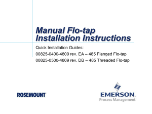 Manual Flo-Tap Installation Instructions