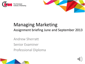 MM Assignment briefing - Jun-Sep 2013