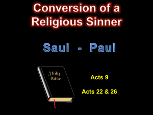 Conversion of a Religious Sinner