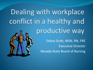 Dealing with workplace conflict in a healthy and productive way
