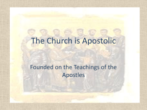 The Church is Apostolic_ 2013