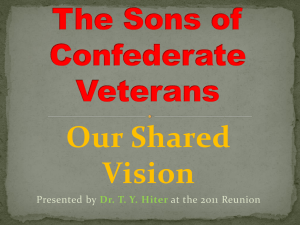 Vision of the SCV Powerpoint - Sons of Confederate Veterans