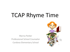 TCAP Rhyme Time