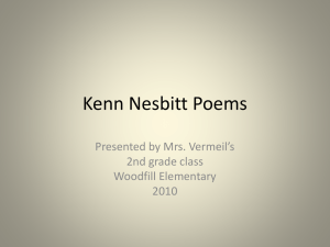 Ken Nesbitt Poems - Fort Thomas Independent Schools