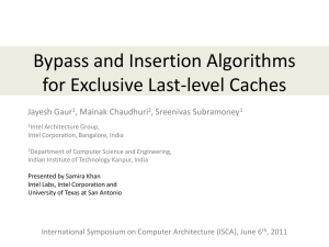 Bypass and Insertion Algorithms for Exclusive Last