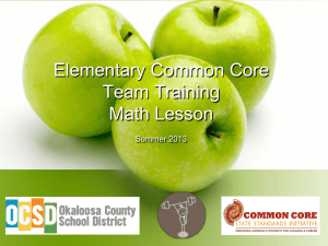 Math Common Core Presentation