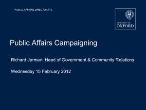 Public Affairs Campaigning