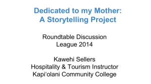 Dedicated to my Mother: A Storytelling Project