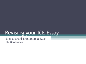 Revising your ICE Essay