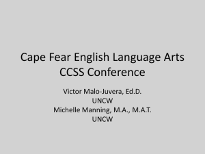 Conducting the Cape Fear ELA CCSS Conference
