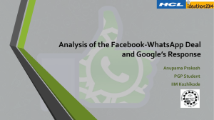 FB-WhatsApp Deal Analysis_Anupama