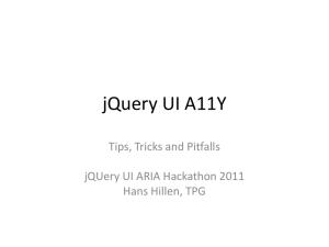 ARIA Hackathon - jQuery UI Planning Wiki