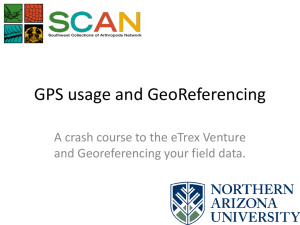 A crash course to the eTrex Venture and Georeferencing