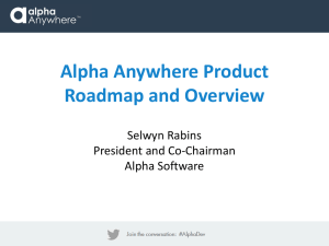 Roadmap () - Alpha Software