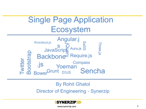 Building Single Page Applications – Know the Ecosystem