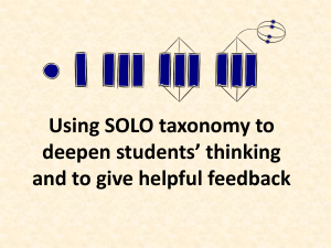 Using SOLO taxonomy to give feedback