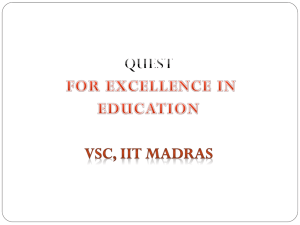 Quest for Excellence in Education - Vivekananda Study Circle, IIT