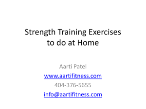 Strength Training Exercises Power Point