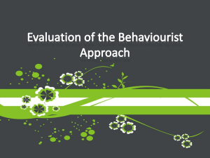 behaviourist evaluation ppt