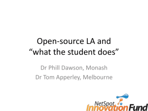 Open-source LA and *what the student does*