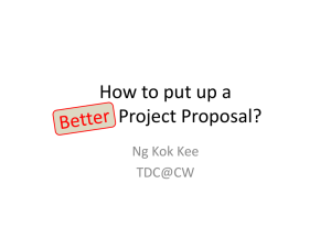 How to put up a Good Project Proposal?