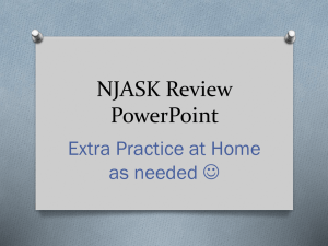 NJASK Review PowerPoint - Mount Laurel Hartford School