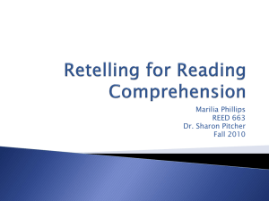 Inst. Proj. Retelling for Reading Comprehension