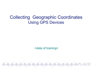Collecting GPS data using a Garmin 72H receiver