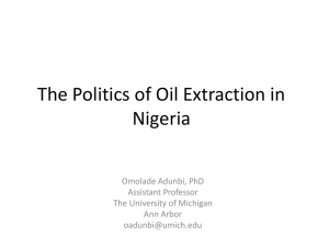 The Politics of Oil Extraction in Nigeria