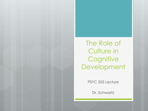 The Role of Culture in Cognitive Development