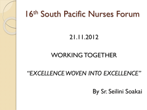 View Presentation - South Pacific Nurses Forum