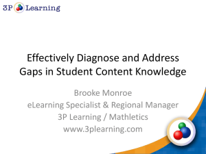 Effectively Diagnose and Address Gaps in Student