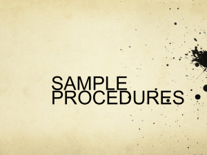 Sample Procedures