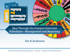 Spin Through On-Campus Interview Schedules