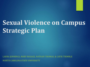 Sexual Violence on Campus Strategic Plan