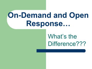 On-Demand and Open Response*