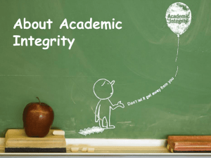 Online Tutorial on Academic Integrity