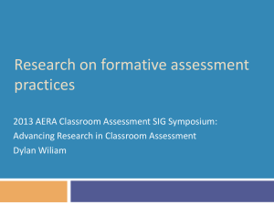 Research on Classroom Assessment Symposium