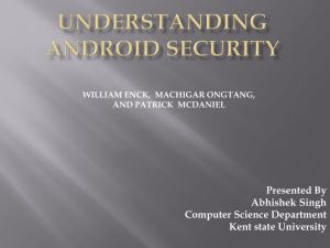 Android OS Security - Computer Science