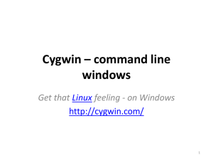 Cygwin * command line windows