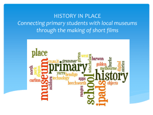 THE HISTORY IN PLACE PROJECT Connecting