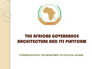 the african governance architecture and its platform